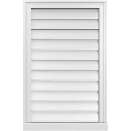 Ekena Millwork Vertical Surface Mount PVC Gable Vent w/ 2"W x 2"H , Brickmould Sill Frame, 22"W x 34"H GVPVE22X3403SN
